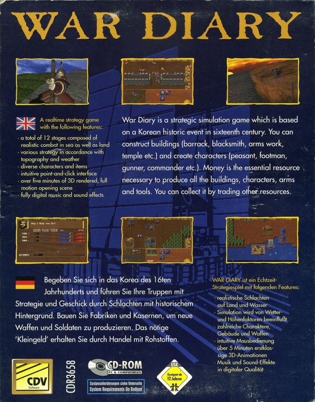War Diary — box-2D-back (EU)