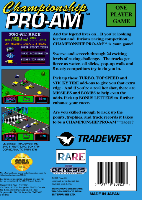 Championship Pro-am — box-2D-back (US)