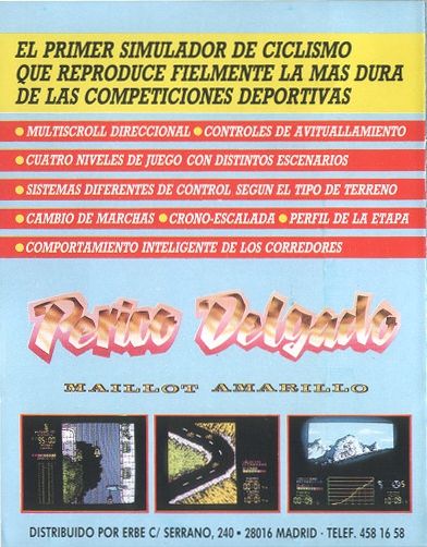 Perico Delgado Maillot Amarillo — box-2D-back (ES)