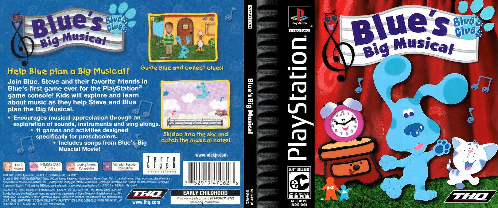 Blue's Clues - Blue's Big Musical — box-texture (US)