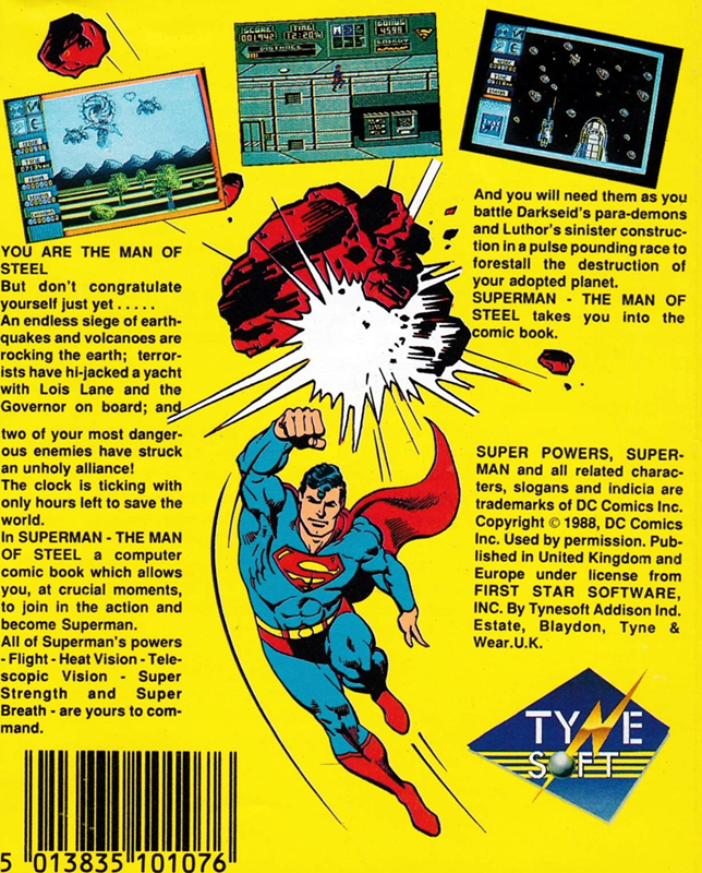Superman - The Man Of Steel — box-2D-back (EU)
