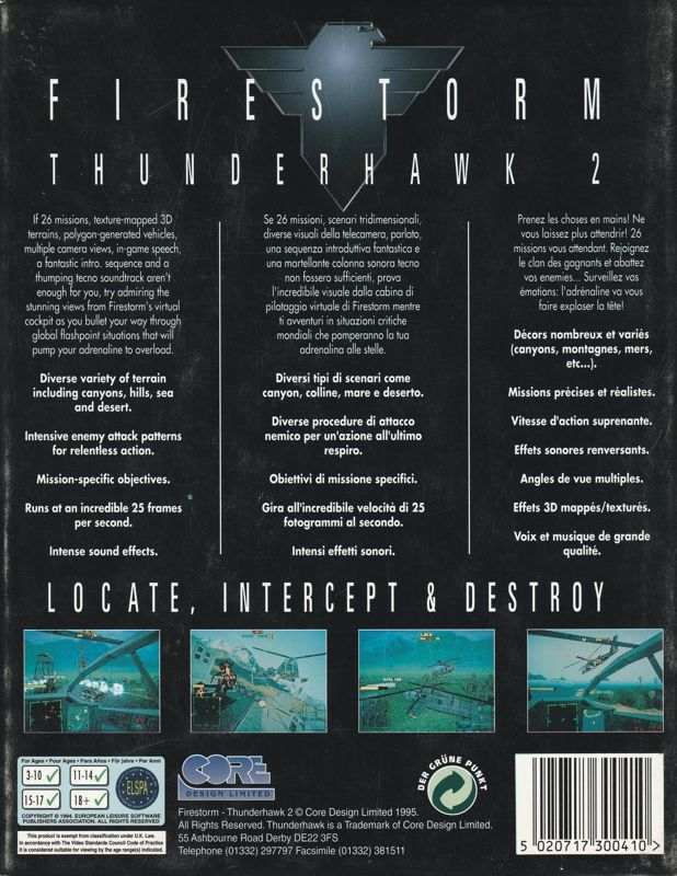 Firestorm - Thunderhawk 2 — box-2D-back (EU)