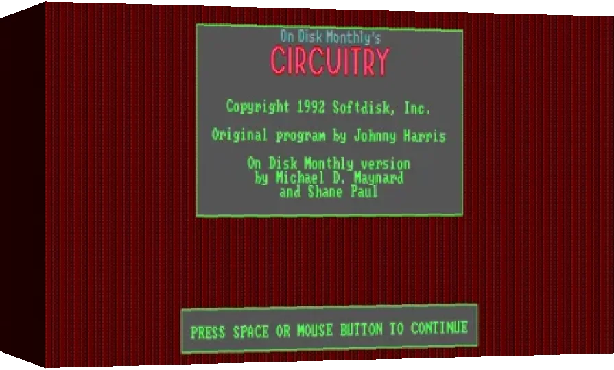 On Disk Monthly's Circuitry — box-3D (WOR)