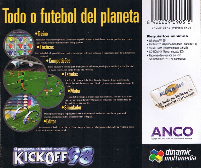 Kick Off 98 — box-2D-back (EU)