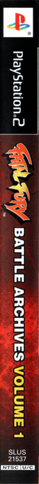 Fatal Fury - Battle Archives Volume 1 — box-2D-side (US)