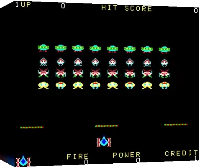unknown 'Space Invaders' gambling game — box-3D (WOR)