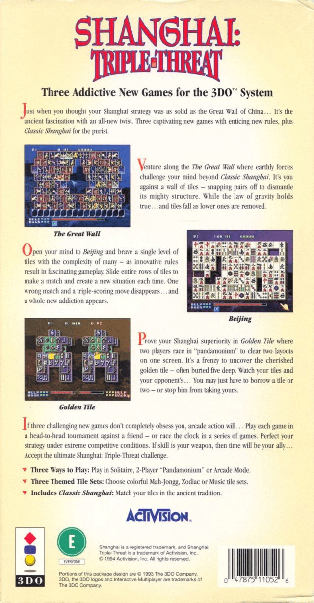 Shanghai - Triple-Threat — box-2D-back (US)