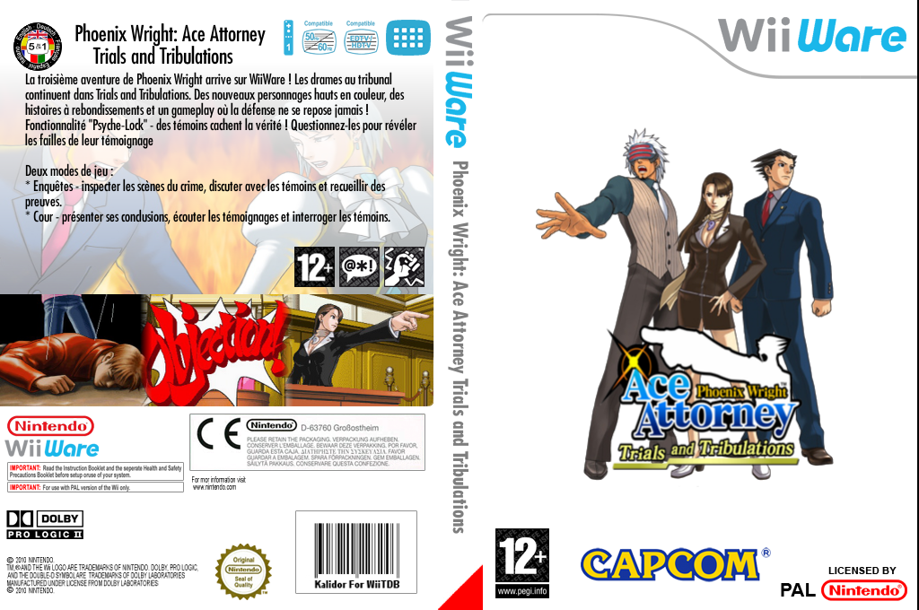 Phoenix Wright - Ace Attorney - Trials And Tribulations — box-texture (FR)