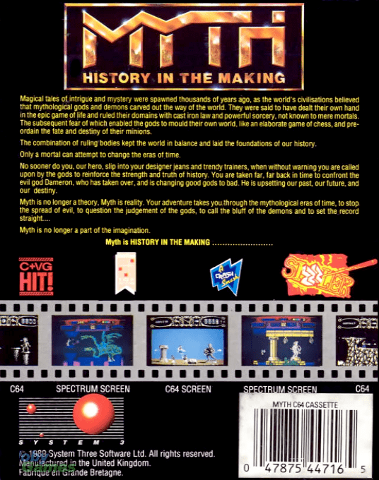 Myth - History in the Making — box-2D-back (EU)