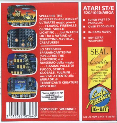 Spellfire The Sorcerer — box-2D-back (WOR)