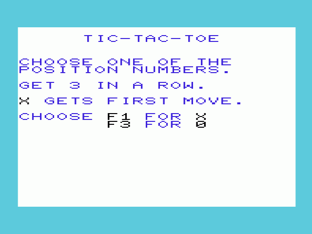 Tic Tac Toe — sstitle (WOR)
