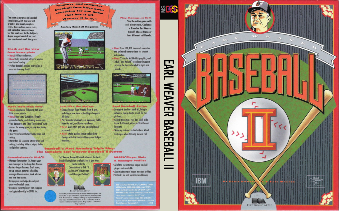 Earl Weaver Baseball 2 — box-texture (US)