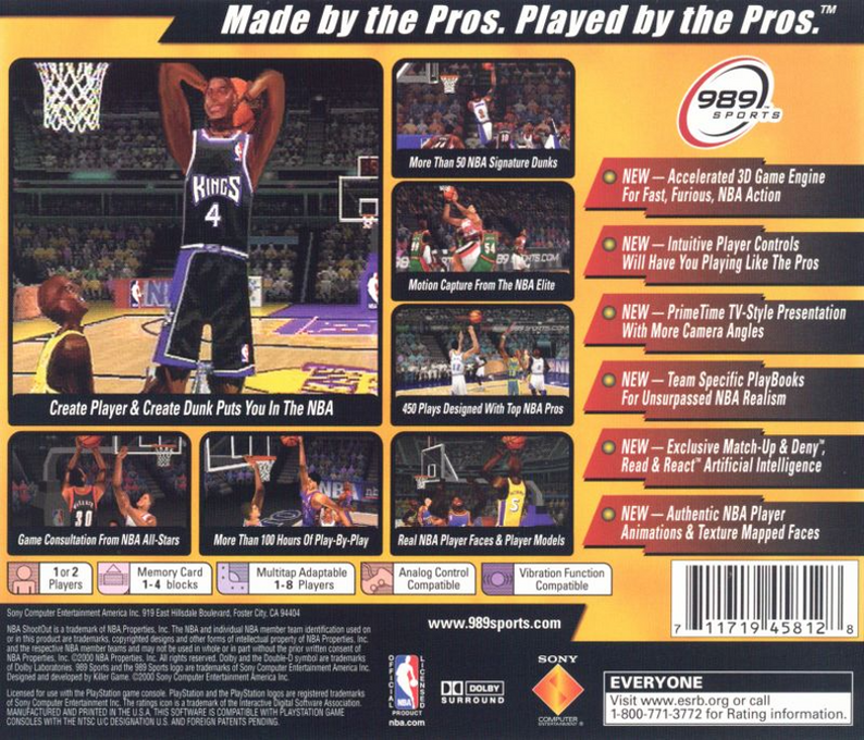 NBA ShootOut 98 — box-2D-back (US)