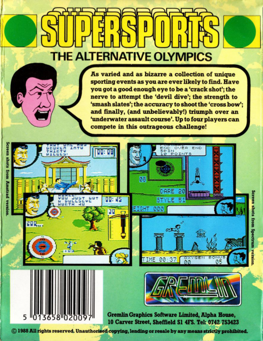 Super Sports - The Olympic Challenge — box-2D-back (EU)