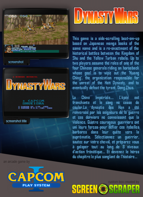 Dynasty Wars — box-2D-back (SS)