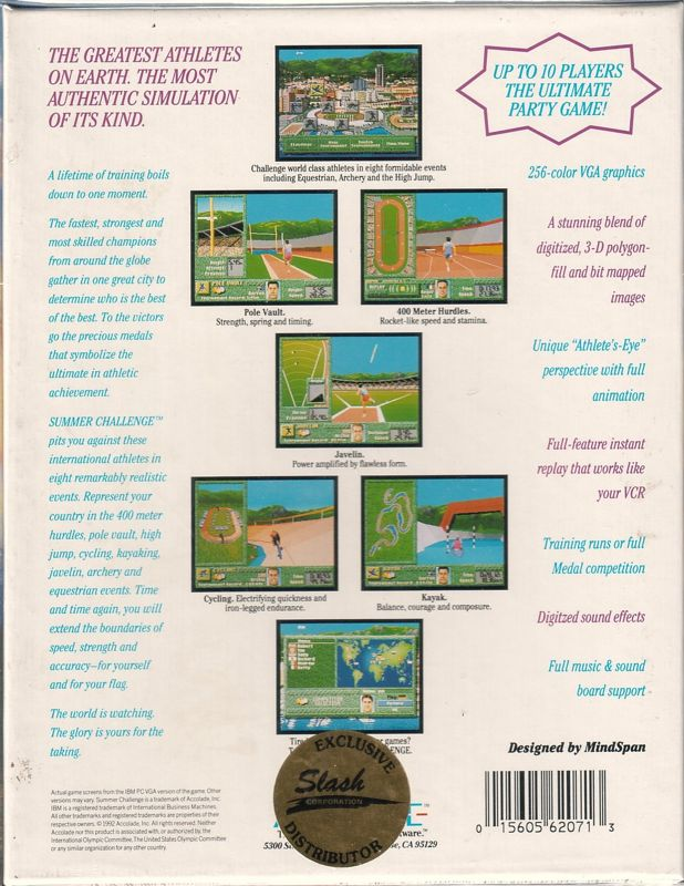 Games, The - Summer Challenge — box-2D-back (US)