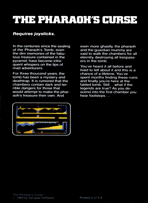 Pharaohs Curse — box-2D-back (WOR)