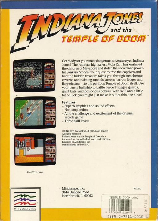 Indiana Jones and the Temple of Doom — box-2D-back (US)