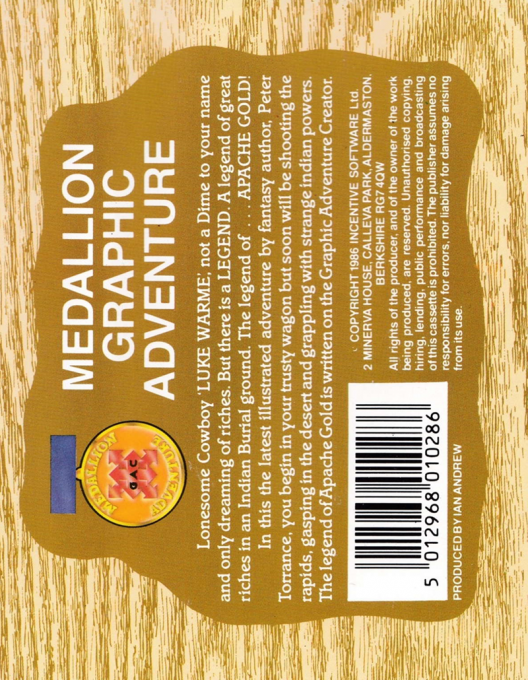 Legend Of Apache Gold, The — box-2D-back (EU)