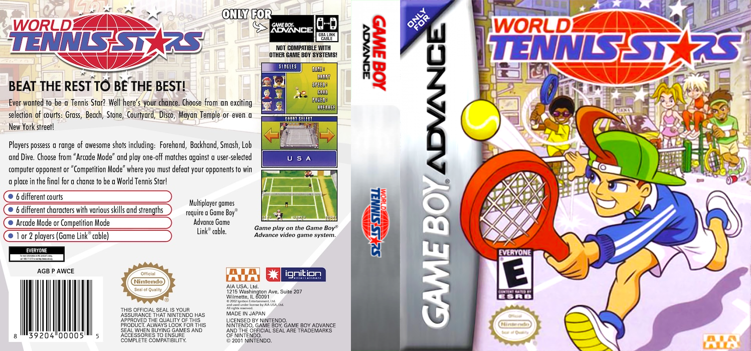 World Tennis Stars — box-texture (US)