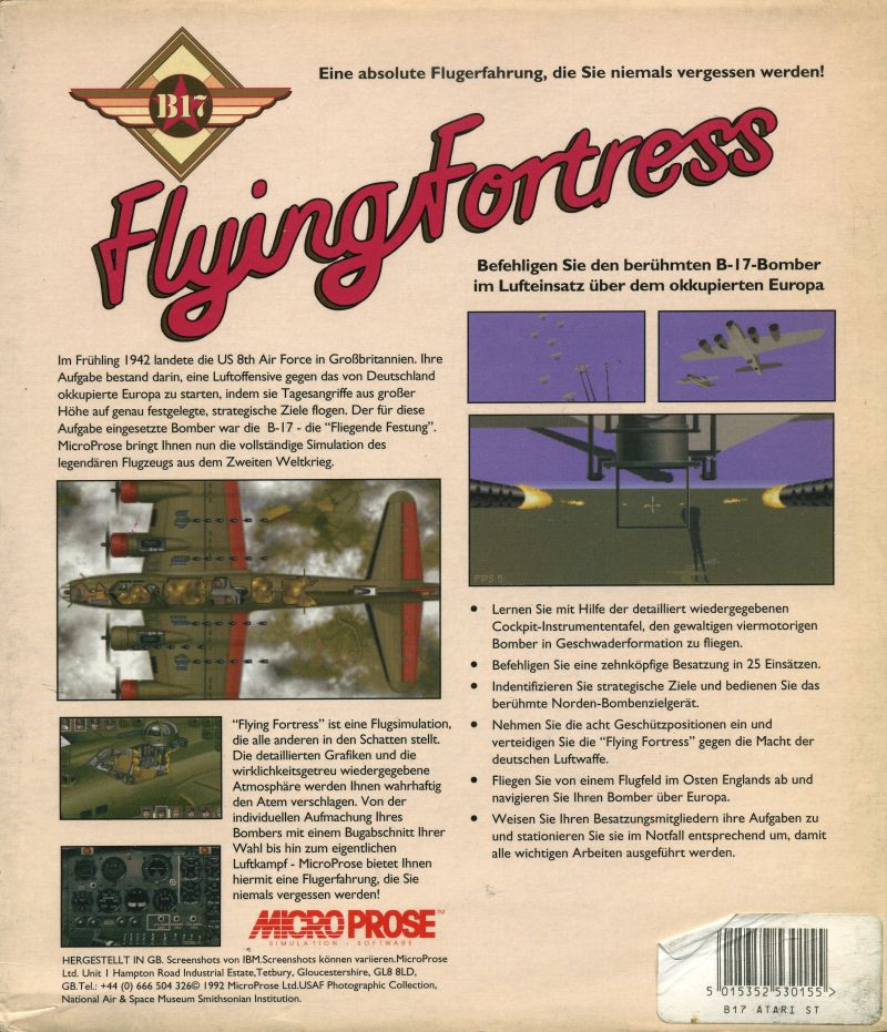 B-17 Flying Fortress — box-2D-back (DE)