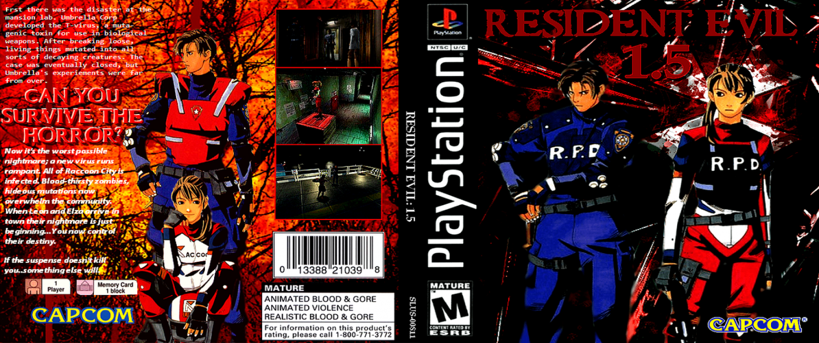 Resident Evil 1.5 — box-texture (US)