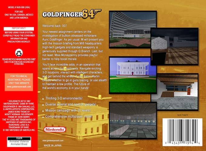 GoldFinger 64 — box-2D-back (US)