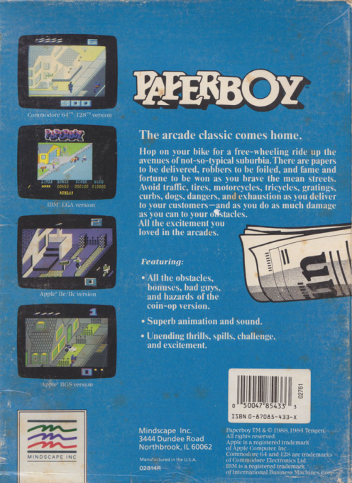 Paperboy — box-2D-back (US)