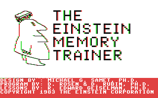 The Einstein Memory Trainer — sstitle (EU)