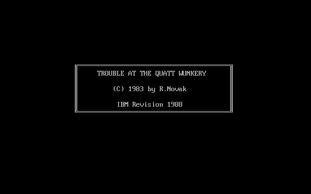 Trouble at the Quatt Wunkery box art
