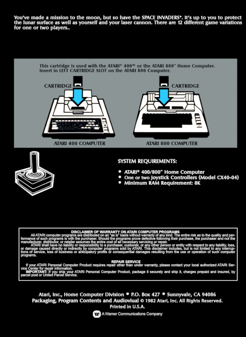 Space Invaders — box-2D-back (WOR)