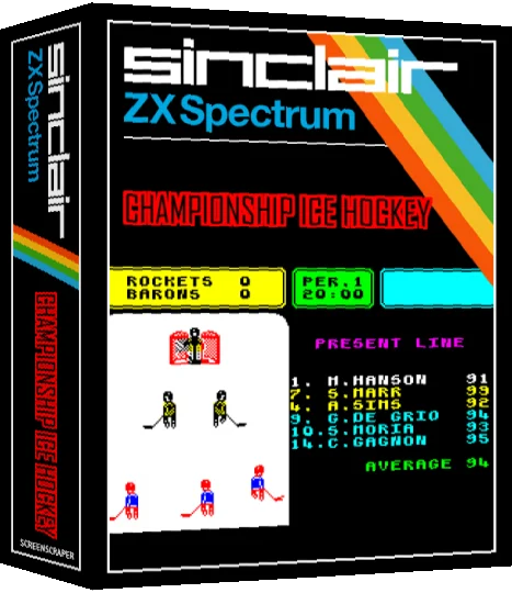 Championship Ice Hockey — box-3D (SS)