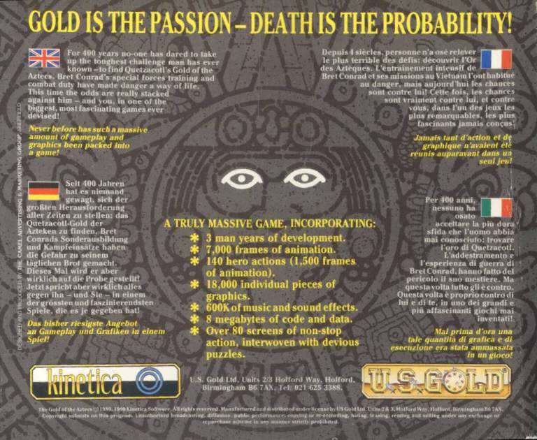 Gold of the Aztecs, The — box-2D-back (CUS)