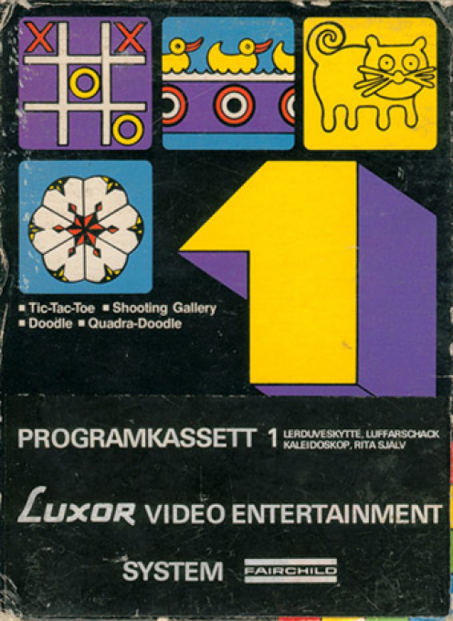 Videocart-1 - Tic-tac-toe, Shooting Gallery, Doodle, Quadra-doodle — box-2D (SE)