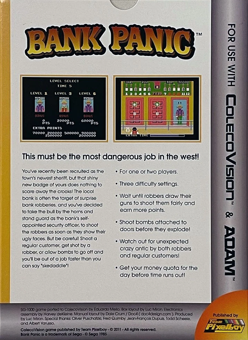 Bank Panic — box-2D-back (WOR)