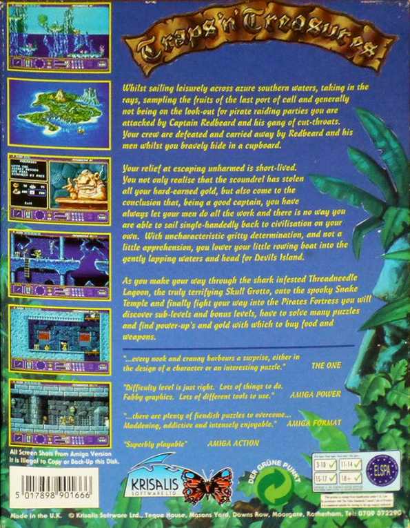 Traps 'n' Treasures — box-2D-back (WOR)