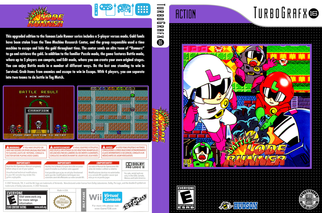 Battle Lode Runner — box-texture (US)