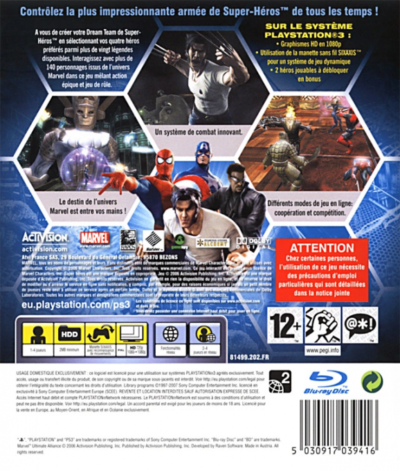 Marvel - Ultimate Alliance — box-2D-back (FR)
