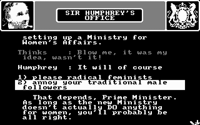 Yes, Prime Minister — ss (WOR)