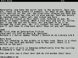 ZxZvm - Cask - My First Stab at Interactive Fiction — ss (WOR)