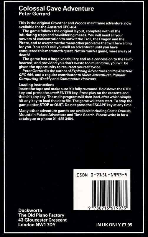 Colossal Cave Adventure — box-2D-back (EU)