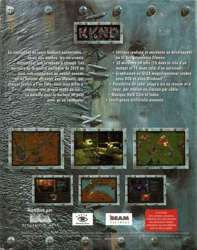 KKND - Krush Kill 'N Destroy — box-2D-back (FR)