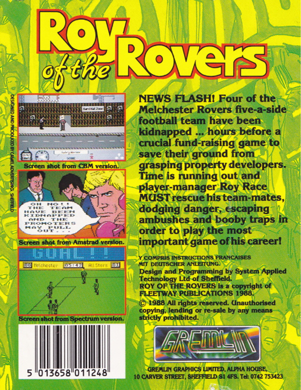 Roy Of The Rovers — box-2D-back (EU)