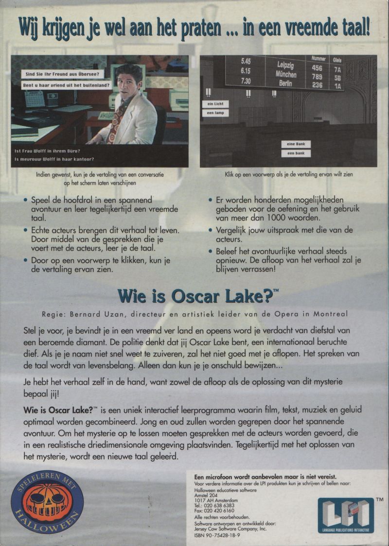 Who is Oscar Lake? — box-2D-back (NL)