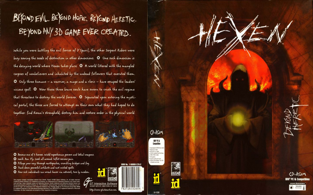 Hexen - Beyond Heretic — box-texture (US)