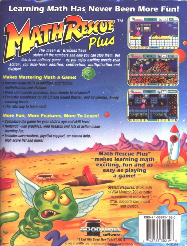 Math Rescue Plus — box-2D-back (US)