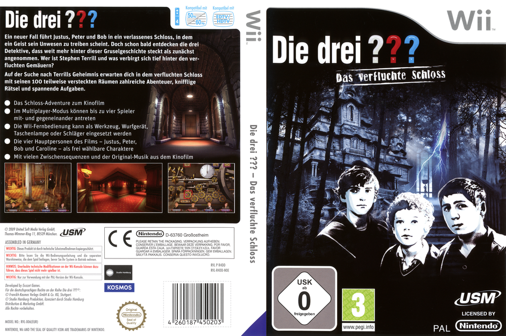 drei Fragezeichen, Die - Das verfluchte Schloss — box-texture (DE)