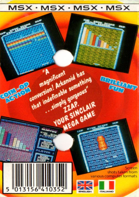 Arkanoid — box-2D-back (EU)
