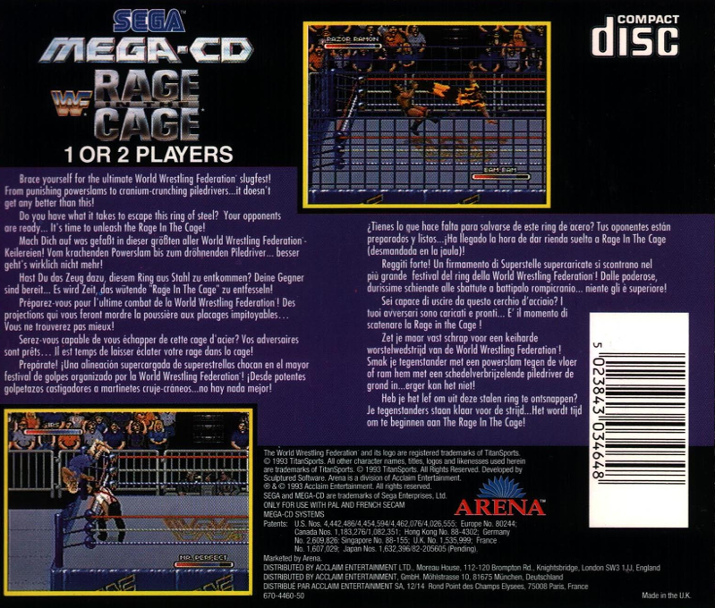 WWF Mania Tour - WWF - Rage in the Cage — box-2D-back (EU)