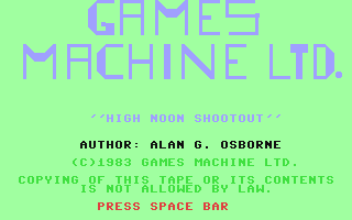 High Noon Shootout — sstitle (WOR)